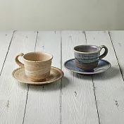 有種創意 - 丸伊信樂燒 - 刷紋岩清水咖啡對杯組(4件式) - 240ml