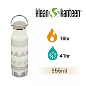 【美國Klean Kanteen】窄口運動不鏽鋼保溫瓶-355ml奶油幾何