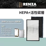 RENZA濾網 適用Panasonic國際牌F-PXM55W PXH55W VXH50W HEPA活性碳濾芯