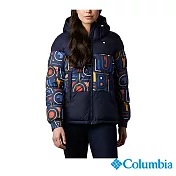 Columbia 哥倫比亞 女款- Omni-Heat 鋁點保暖連帽外套 UWR02970 XS 亞規 藍印花