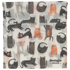 《NOW》蜂蠟食物袋(手繪貓16.5cm) | 環保密封袋 保鮮收納袋