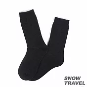 雪之旅 高品質保暖羊毛襪 L 黑