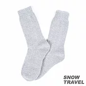 雪之旅 高品質保暖羊毛襪 L 淺灰