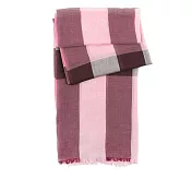 BURBERRY 經典格紋莫代爾羊毛混絲圍巾(薄款) (玫瑰粉)