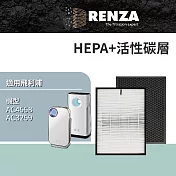 RENZA濾網 適用PHILIPS飛利浦 AC4558 AC3259 可互換原廠FY3433 FY3432空氣清淨機濾芯