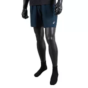 Asics I Con [2011B052-405] 男 七吋短褲 海外版 運動 休閒 跑步 輕薄 舒適 亞瑟士 深藍 XL 深藍/藍