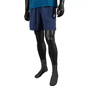 Asics Shorts [2041A150-400] 男 短褲 網球 運動 休閒 輕量 透氣 無內裡 雙側口袋 深藍 XL 深藍