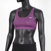 Mizuno [K2TA071768] 女 運動 內衣 健身 瑜珈 慢跑 吸汗 快乾 後背交叉 襯墊 紫 SS 紫/白
