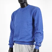 Champion [S600-218C] 男 長袖上衣 大學T 美規 高磅數 運動 休閒 內刷毛 保暖 舒適 穿搭 寶藍 S 藍