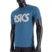 Asics Shirts [2191A333-401] 男 短袖 復古 LOGO 上衣 T恤 休閒 藍 XL 藍/卡其