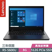 【Lenovo】聯想 ThinkPad L14 Gen2 14吋/R5 5600U/8G/512G SSD/3年保固/Win10P 商務筆電