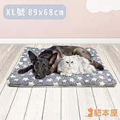 貓本屋 法藍絨加厚寵物保暖毯(XL號/89x68cm) 深藍星星