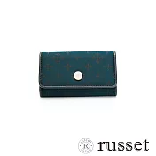russet 經典緹花布鑰匙包  綠色/褐色
