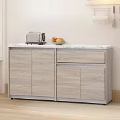 《Homelike》瑪絲仿石紋5尺餐櫃 電器櫃 碗盤收納櫃 置物櫃 專人配送安裝