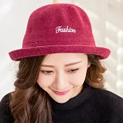 【Wonderland】韓版復古百搭羊毛盆帽 FREE 紅色
