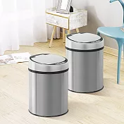 《DR.MANGO》 9L不鏽鋼自動感應式垃圾桶 (兩入組) 銀色兩入