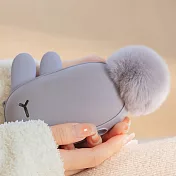 Beroso倍麗森 可愛萌兔毛球多功能二段溫控暖手寶暖暖包 紫色