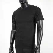 Champion [T425-36C] 男 短袖上衣 T恤 美規 高磅數 純棉 舒適 休閒 圓領 純色 穿搭 黑 S 黑