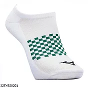Mizuno Socks [32TX920201] 男襪 運動 慢跑 路跑 厚底 裸襪 白綠 25-27cm FREE 白/綠