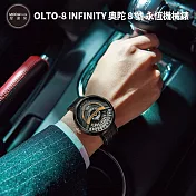 OLTO-8 INFINITY｜奧陀 8 號｜永恆機械錶 玫金黑