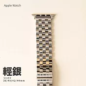 亮面五珠鋼 不鏽鋼錶帶 Apple watch通用錶帶 38/40/41mm通用