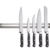 《KitchenCraft》亮銀磁吸刀架(45cm) | 刀座 刀具收納