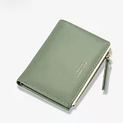 【L.Elegant】時尚金色線條飾邊 短夾 零錢包(共3色)B260 綠色