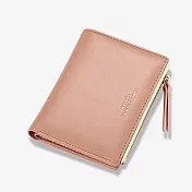 【L.Elegant】時尚金色線條飾邊 短夾 零錢包(共3色)B260 粉色