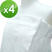 【花季】純品良織-頂級SPA專用純棉厚織浴裙 ​(450g/件)*4件組