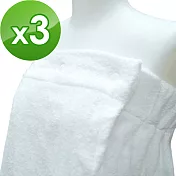 【花季】純品良織-頂級SPA專用純棉厚織浴裙 ​(450g/件)*3件組