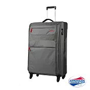 AT美國旅行者 26吋Ski商務旅遊布面行李箱(灰/紅)