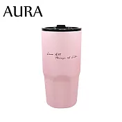 【AURA】艾樂 簡約隨行鈦陶瓷激凍杯900ml 粉色