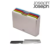 Joseph Joseph 檔案夾止滑砧板四件組 + 6.5吋主廚刀組合