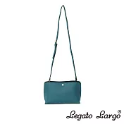 Legato Largo 驚異的輕量化 小法式輕便簡約 斜背小方包- 松石藍