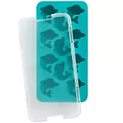 《LEKUE》11格附蓋海豚製冰盒(湖綠)