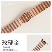 方塊不鏽鋼錶帶 Apple watch通用錶帶 38/40/41mm玫瑰金
