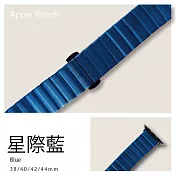 方塊不鏽鋼錶帶 Apple watch通用錶帶 38/40/41mm星際藍