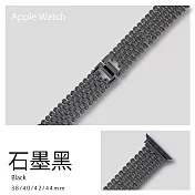 魚鱗紋不鏽鋼錶帶 Apple watch通用錶帶 42/44/45mm石墨黑