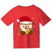 舒柔短袖 T-shirt 麋鹿(正面) XS 紅色【受託代銷】