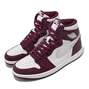 Nike 休閒鞋 Air Jordan 1代 High OG 男鞋 Bordeaux 波爾多 喬丹 AJ1 酒紅 白 555088611 555088-611 26.5cm RED/WHITE