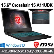 msi微星 Crosshair 15 A11UDK-875TW 15.6吋 電競筆電(i7-11800H/16G/1T SSD/RTX3050Ti-4G/Win10)