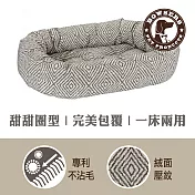 Bowsers 甜甜圈極適寵物床 菱形織紋-S (睡墊 睡床 防髒 抗菌 不沾毛)
