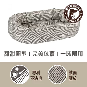 Bowsers 甜甜圈極適寵物床 菱形織紋-S (睡墊 睡床 防髒 抗菌 不沾毛)