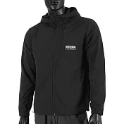Skechers [L321M072-0018] 男 外套 連帽風衣 立領 薄款 輕便 秋季 休閒 舒適 黑 S 黑