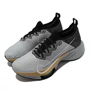 Nike 慢跑鞋 Zoom Tempo Next FK 男鞋 氣墊 避震 針織鞋面 包覆 路跑 健身 灰 黑 CI9923008 25.5cm BLACK/WHITE
