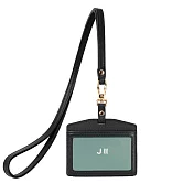 J II 卡套-米洛牛皮雙卡橫式證件套-2302 黑色