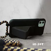 INJOYmall for iPhone 12 mini B款 附支架 可拆式 Urban Colourful 神秘黑 背繩防摔手機殼