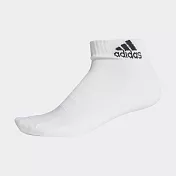 Adidas Cush Ank 1pp [DZ9367] 腳踝襪 足弓支撐 加厚 運動 休閒 訓練 舒適 白 M 白
