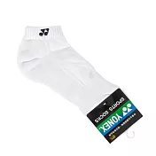 Yonex [14528TR-011] 短筒襪 羽球襪 比賽指定 抗菌材質 環狀壓力 加厚 25-28cm 白 FREE 白/黑