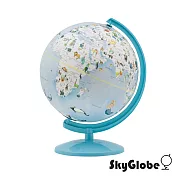 SkyGlobe 10吋童話動物版地球儀-淺藍(附燈)(中英文版)